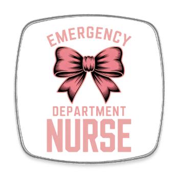 Emergency Room Sayings Gift for Caregivers - Square fridge magnet - white - Front