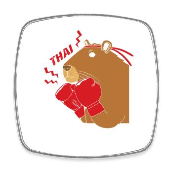 Kickboxer Thai boxing Muay thai Kickboxing - Viereckiger Kühlschrankmagnet - Weiß - Vorne