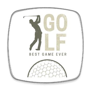 Golf Best Game Ever for Golfers and Coaches Design - Square fridge magnet - white - Front
