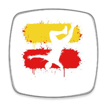 Parkour Freerunning Silhouette Sport - Magnet carré - blanc - Devant