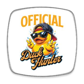 Amoureux officiel officiel du canard canard en caoutchouc - Magnet carré - blanc - Devant