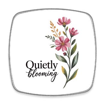 Chemise fleurie Blumen – En floraison discrète - Magnet carré - blanc - Devant