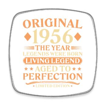 Légende du 70e anniversaire – Vintage Original 1956 - Magnet carré - blanc - Devant