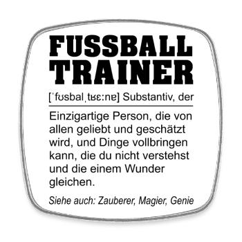 Lustige Definition Fußballtrainer Geschenk - Viereckiger Kühlschrankmagnet - Weiß - Vorne