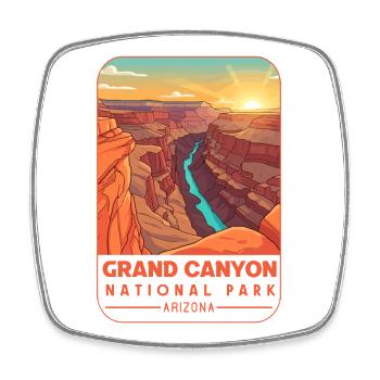 Grand Canyon National Park Arizona - Square fridge magnet - white - Front