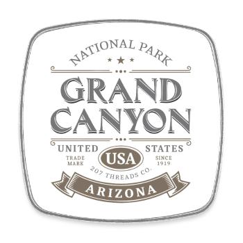 National Park Grand Canyon Arizona US - Square fridge magnet - white - Front