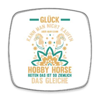 Steckenpferd Hobbyhorse Hobby Horsing - Viereckiger Kühlschrankmagnet - Weiß - Vorne
