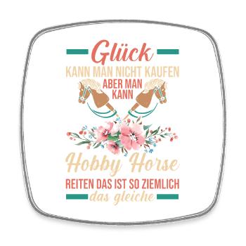 Steckenpferd Hobbyhorse Hobby Horsing - Viereckiger Kühlschrankmagnet - Weiß - Vorne