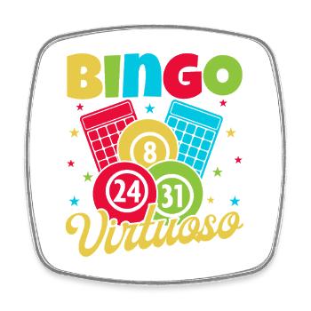 Bingo Virtuose Bingo - Magnet carré - blanc - Devant