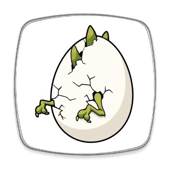 Cracked Egg Bloom Easter - Square fridge magnet - white - Front