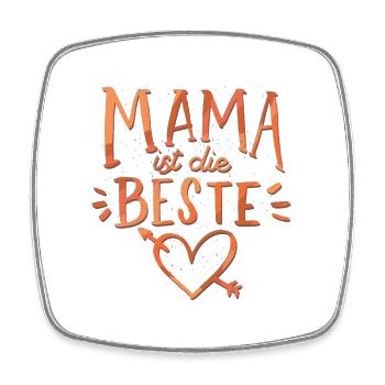 Mama ist die Beste Muttertag Geschenk - Viereckiger Kühlschrankmagnet - Weiß - Vorne