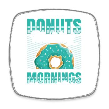 Donut fast food - Square fridge magnet - white - Front