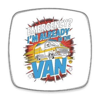 Mobile Vet Emergency I'm Already Animal Doctor - Square fridge magnet - white - Front