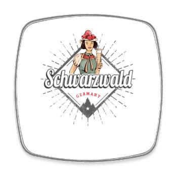 Schwarzwald Baden-Württemberg Deutschland Souvenir - Viereckiger Kühlschrankmagnet - Weiß - Vorne