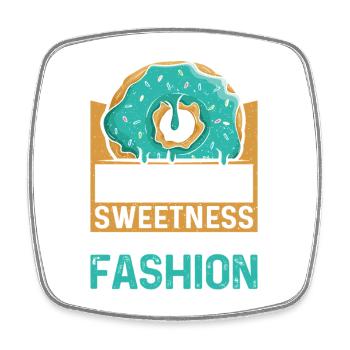 Donut fast food - Square fridge magnet - white - Front