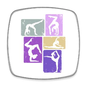 Gymnast Girl Gymnastics Gymnastics Acrobatics - Square fridge magnet - white - Front