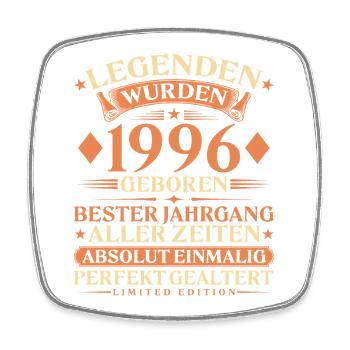 Legenden wurden 1996 geboren – 30. Geburtstag - Viereckiger Kühlschrankmagnet - Weiß - Vorne