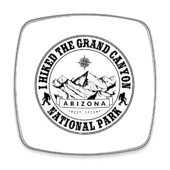 I Hiked Grand Canyon National Park Hiking - Square fridge magnet - white - Front