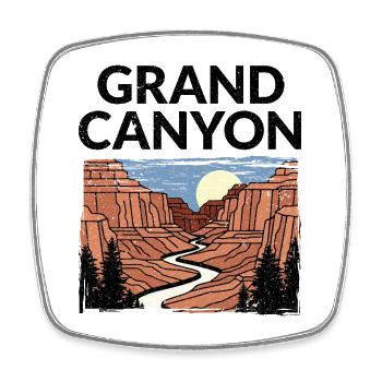 Grand Canyon National Park Hike - Square fridge magnet - white - Front