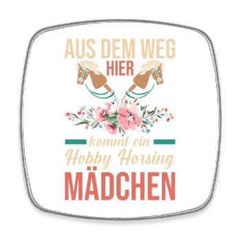 Steckenpferd Hobbyhorse Hobby Horsing - Viereckiger Kühlschrankmagnet - Weiß - Vorne