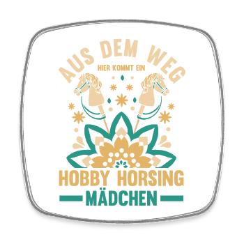 Steckenpferd Hobbyhorse Hobby Horsing - Viereckiger Kühlschrankmagnet - Weiß - Vorne