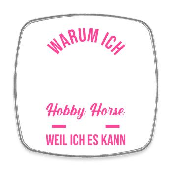 Steckenpferd Hobbyhorse Hobby Horsing - Viereckiger Kühlschrankmagnet - Weiß - Vorne