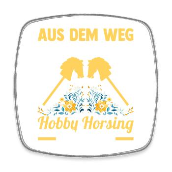 Steckenpferd Hobbyhorse Hobby Horsing - Viereckiger Kühlschrankmagnet - Weiß - Vorne