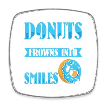 Restauration rapide en donuts - Magnet carré - blanc - Devant