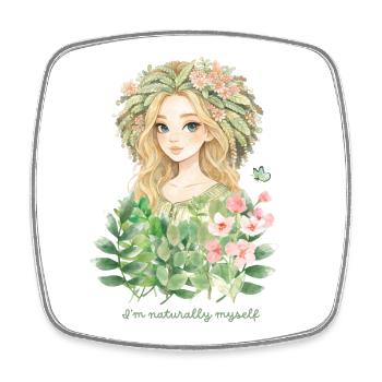 A woman by nature - Square fridge magnet - white - Front
