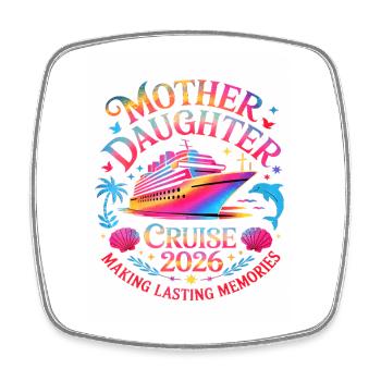 Croisière mère-fille 2026 - Magnet carré - blanc - Devant
