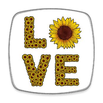 Été des Lettres d’Amour de Tournesol - Magnet carré - blanc - Devant