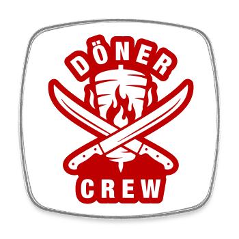 Döner Crew - Viereckiger Kühlschrankmagnet - Weiß - Vorne