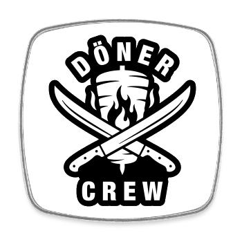 Döner Crew - Viereckiger Kühlschrankmagnet - Weiß - Vorne