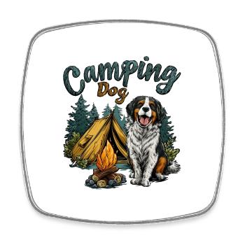 Un cadeau de camping-dog dog qui dit Camping, - Magnet carré - blanc - Devant