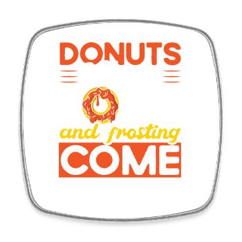 Donut fast food - Square fridge magnet - white - Front