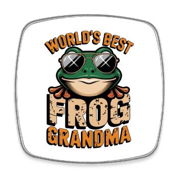  Worlds Best Frog Grandma Lustige Frosch Oma mit - Viereckiger Kühlschrankmagnet - Weiß - Vorne