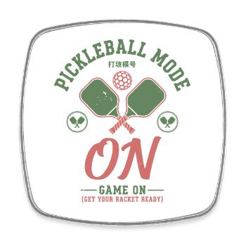 Mode Pickleball sur le jeu sur Joueur de Pickleball Drôle - Magnet carré - blanc - Devant