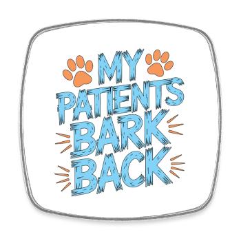Vet Tech My Patients Bark Animal Care Professional - Viereckiger Kühlschrankmagnet - Weiß - Vorne