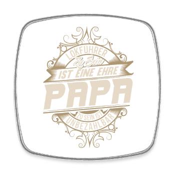 Train Driver Dad - Square fridge magnet - white - Front