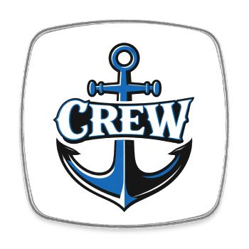 Anchor Crew Logo - Square fridge magnet - white - Front