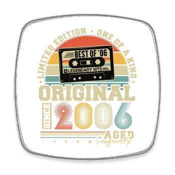 Original 2006 Vintage Vintage Rétro Anniversaire - Magnet carré - blanc - Devant