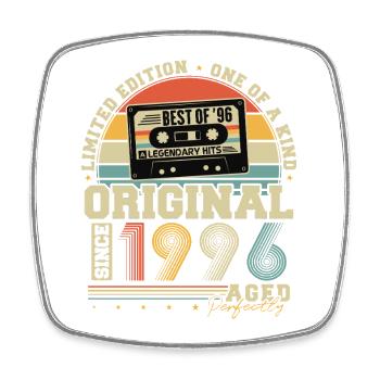 Anniversaire rétro vintage vintage original de 1996 - Magnet carré - blanc - Devant