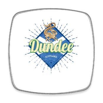 Dundee UK Stadt Schottland Retro Fahne Vintage - Viereckiger Kühlschrankmagnet - Weiß - Vorne