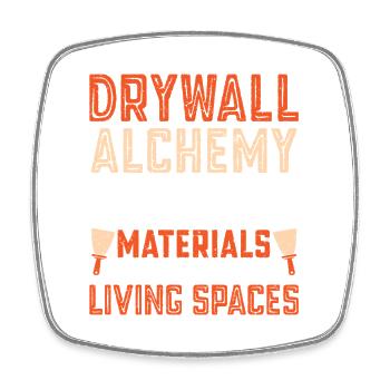 Drywall Drywall Builder Drywall Fitter - Square fridge magnet - white - Front