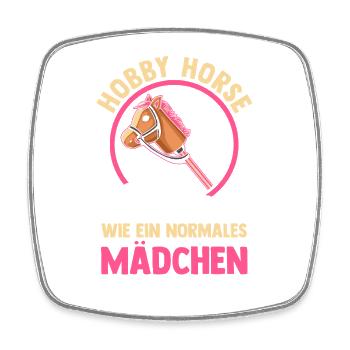 Steckenpferd Hobbyhorse Hobby Horsing - Viereckiger Kühlschrankmagnet - Weiß - Vorne