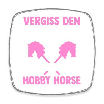 Steckenpferd Hobbyhorse Hobby Horsing - Viereckiger Kühlschrankmagnet - Weiß - Vorne