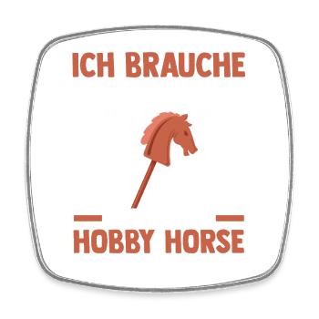 Steckenpferd Hobbyhorse Hobby Horsing - Viereckiger Kühlschrankmagnet - Weiß - Vorne
