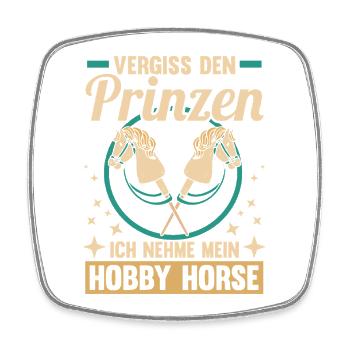Steckenpferd Hobbyhorse Hobby Horsing - Viereckiger Kühlschrankmagnet - Weiß - Vorne