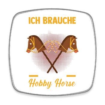 Steckenpferd Hobbyhorse Hobby Horsing - Viereckiger Kühlschrankmagnet - Weiß - Vorne