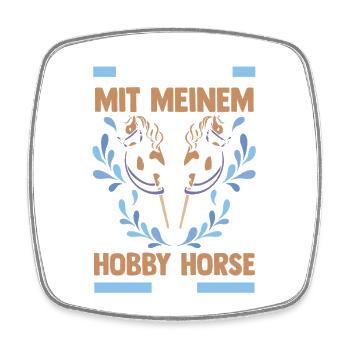 Steckenpferd Hobbyhorse Hobby Horsing - Viereckiger Kühlschrankmagnet - Weiß - Vorne